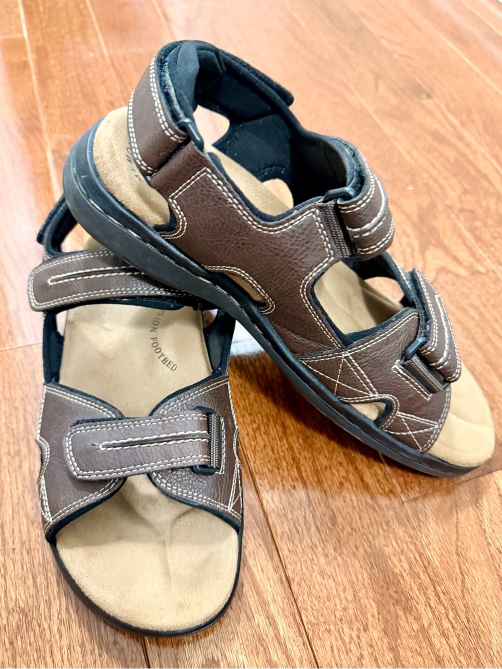 Men’s Dockers Brown Quarter Strap Sandals Size 10